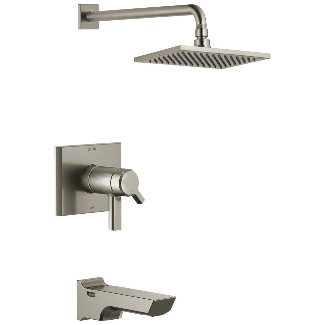 T17T499-SS-PR Pivotal TempAssure 17T Series H2Okinetic Tub & Shower Trim, Lumicoat Stainless