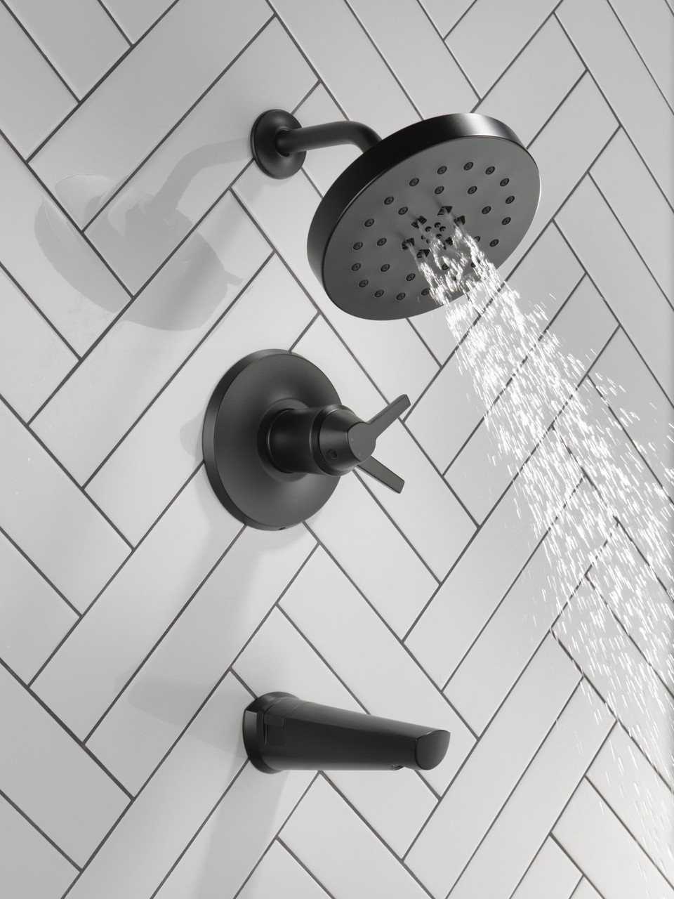 T17T471-BL Galeon 17T S Tub Shower Trim with UltraSoak, Matte Black