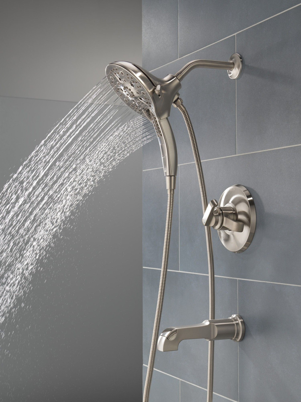 T17489-SS-PR Tetra 17 Series Tub Shower Trim, Lumicoat Stainless
