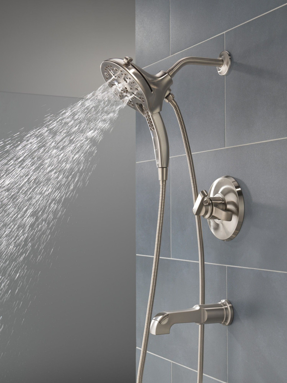 T17489-SS-PR Tetra 17 Series Tub Shower Trim, Lumicoat Stainless
