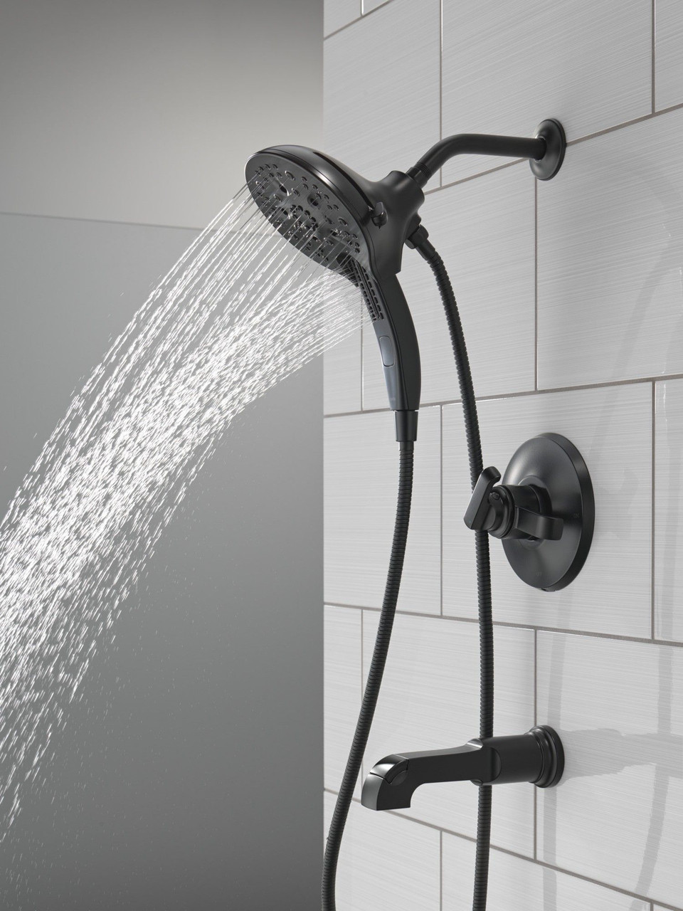 T17489-BL Tetra 17 Series Tub Shower Trim, Matte Black