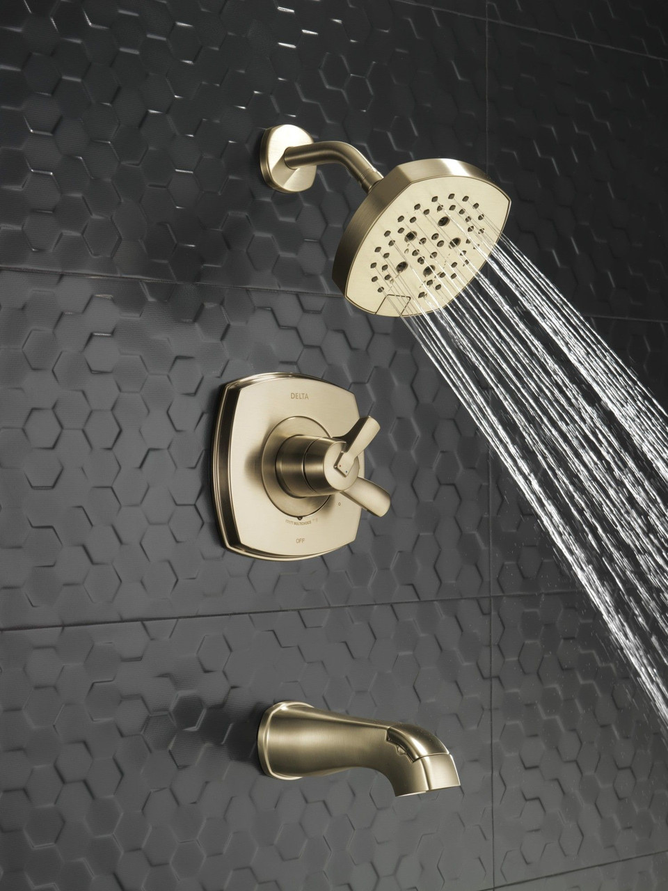 T17476-CZ Stryke 17 Series Tub and Shower Only, Champagne Bronze