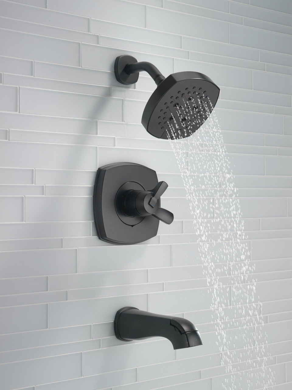 T17476-BL Stryke 17 Series Tub and Shower Only, Matte Black