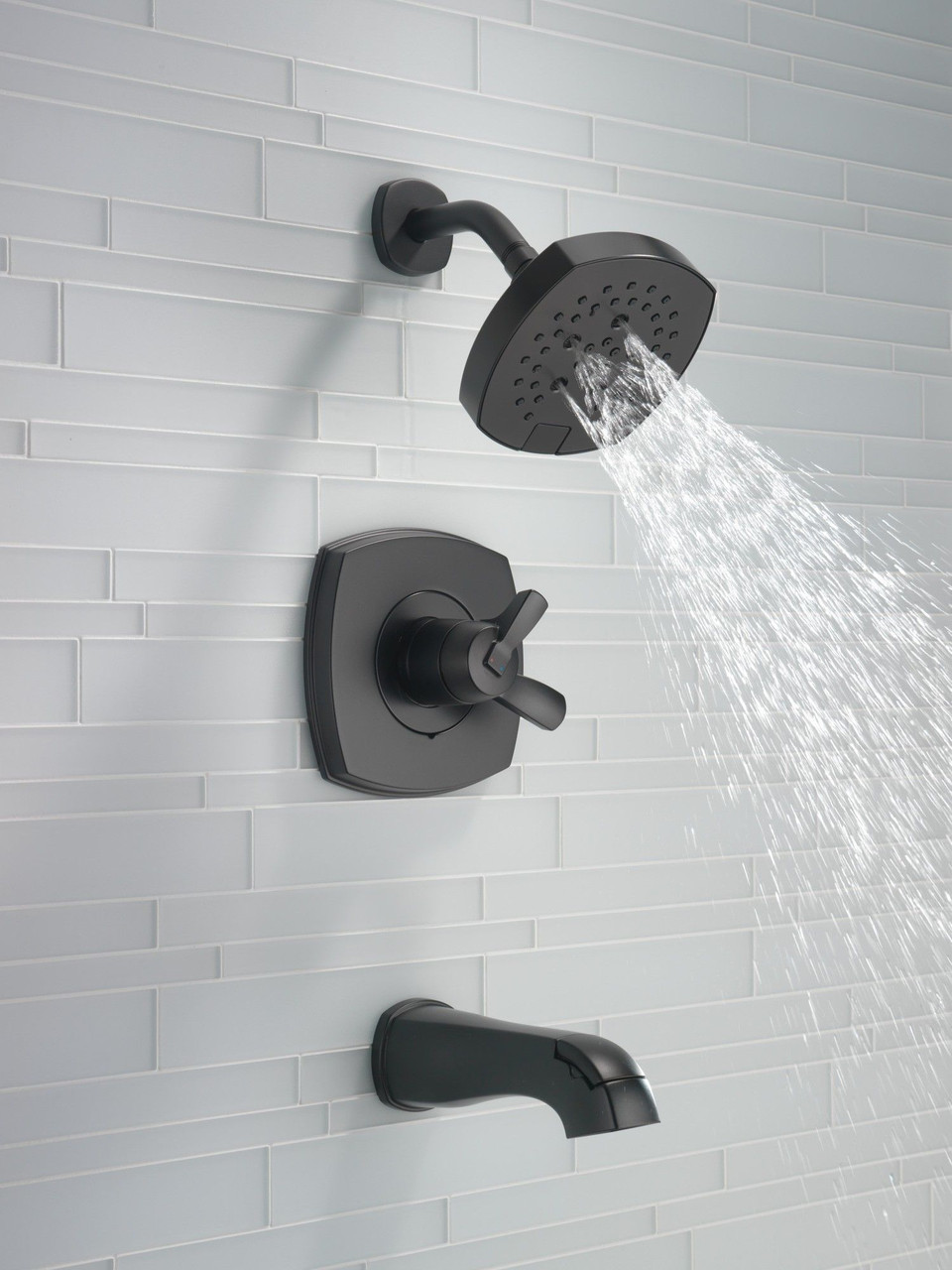 T17476-BL Stryke 17 Series Tub and Shower Only, Matte Black