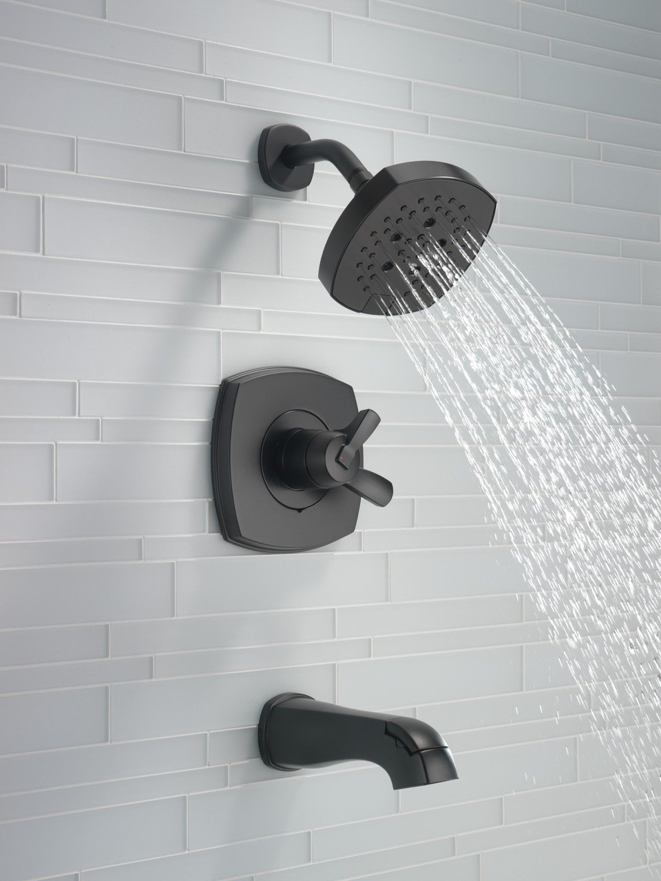 T17476-BL Stryke 17 Series Tub and Shower Only, Matte Black