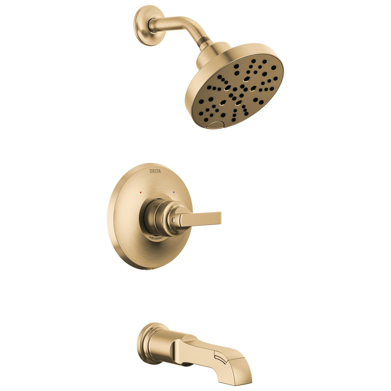 T14489-CZ-PR Tetra Monitor 14 Series Tub & Shower Trim, Lumicoat Champagne Bronze