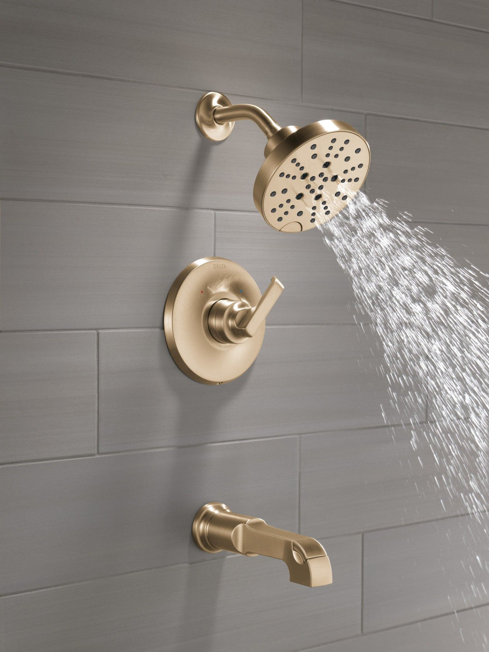 T14489-CZ-PR Tetra Monitor 14 Series Tub & Shower Trim, Lumicoat Champagne Bronze
