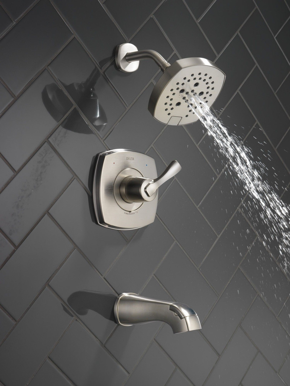 T14476-SS Stryke 14 Series Tub and Shower, Stainless