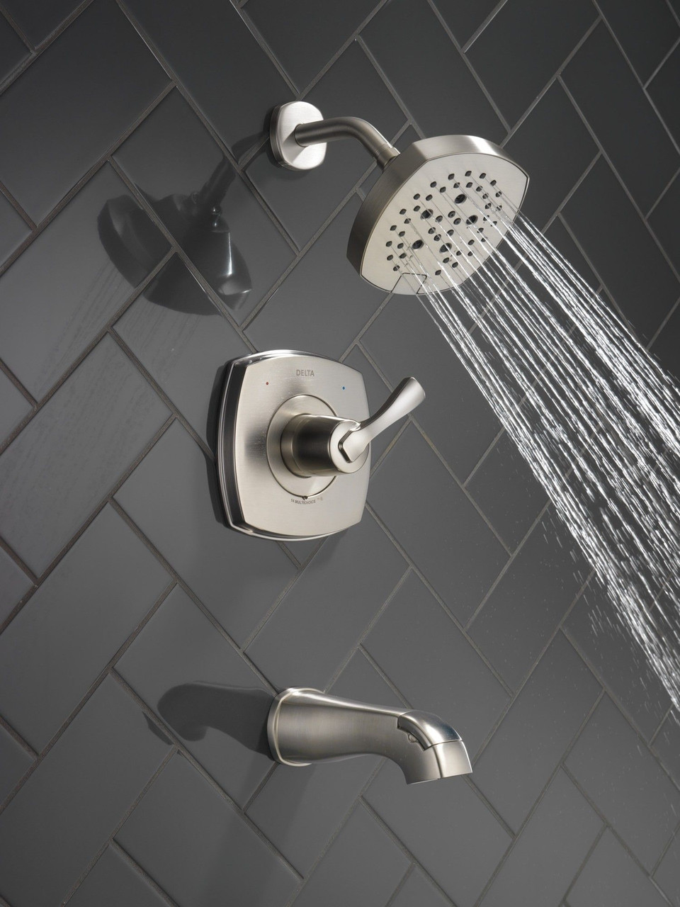 T14476-SS Stryke 14 Series Tub and Shower, Stainless