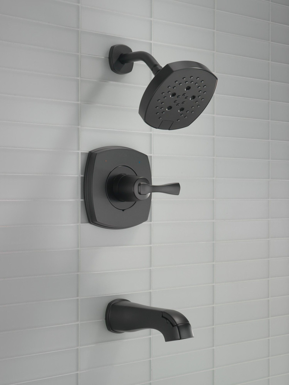 T14476-BL Stryke 14 Series Tub and Shower, Matte Black