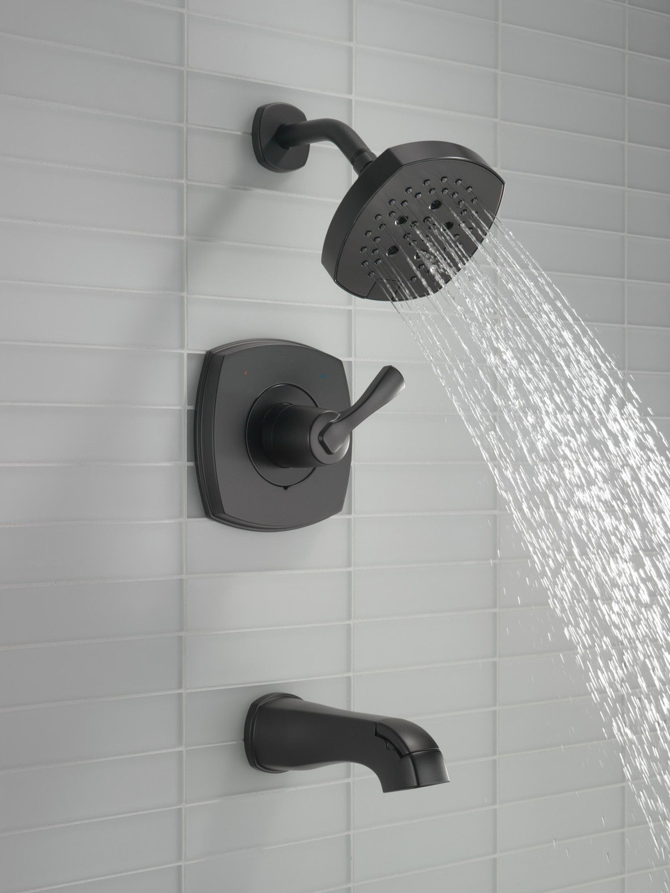 T14476-BL Stryke 14 Series Tub and Shower, Matte Black
