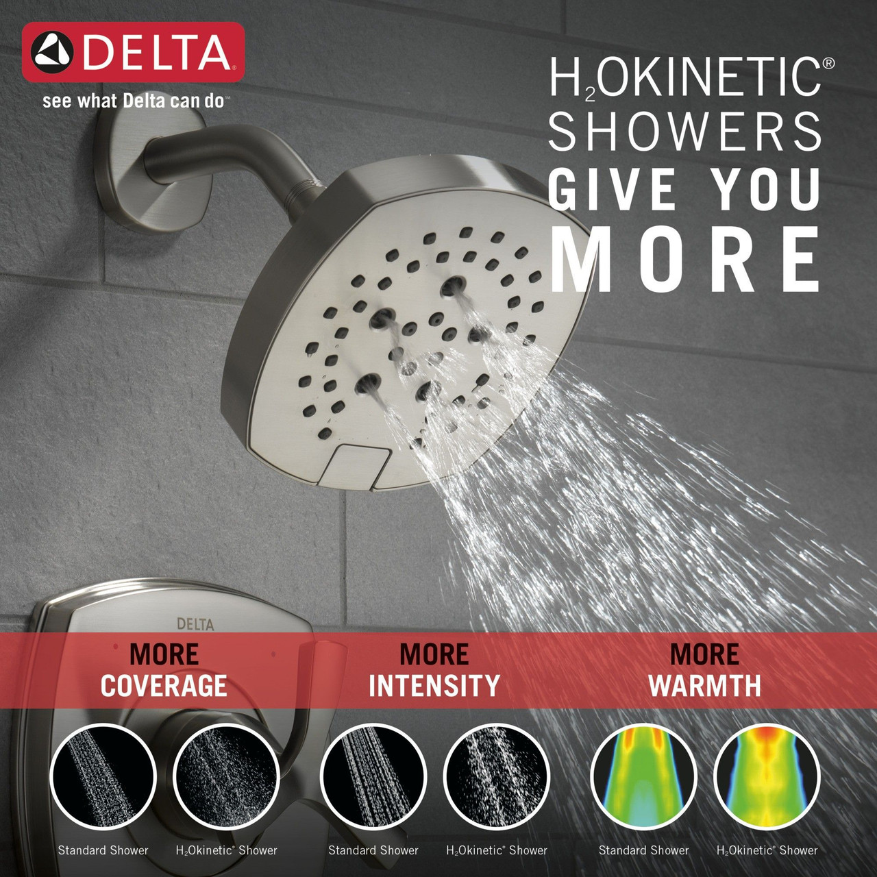 T144766-SS Stryke 14 Series Tub and Shower, Stainless