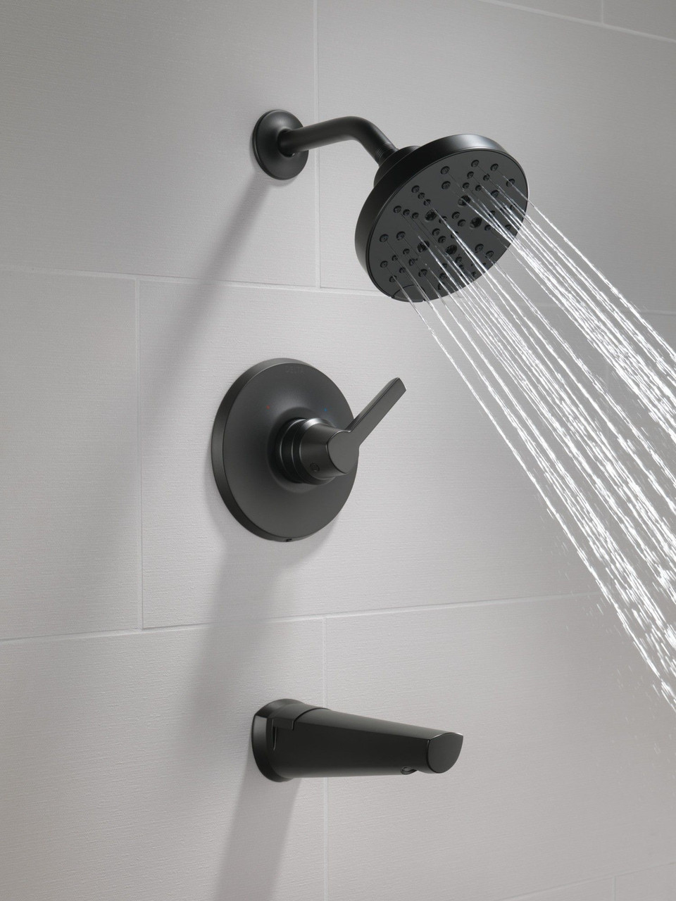 T14472-BL Galeon 14S Tub Shower Trim with H2OKinetic, Matte Black