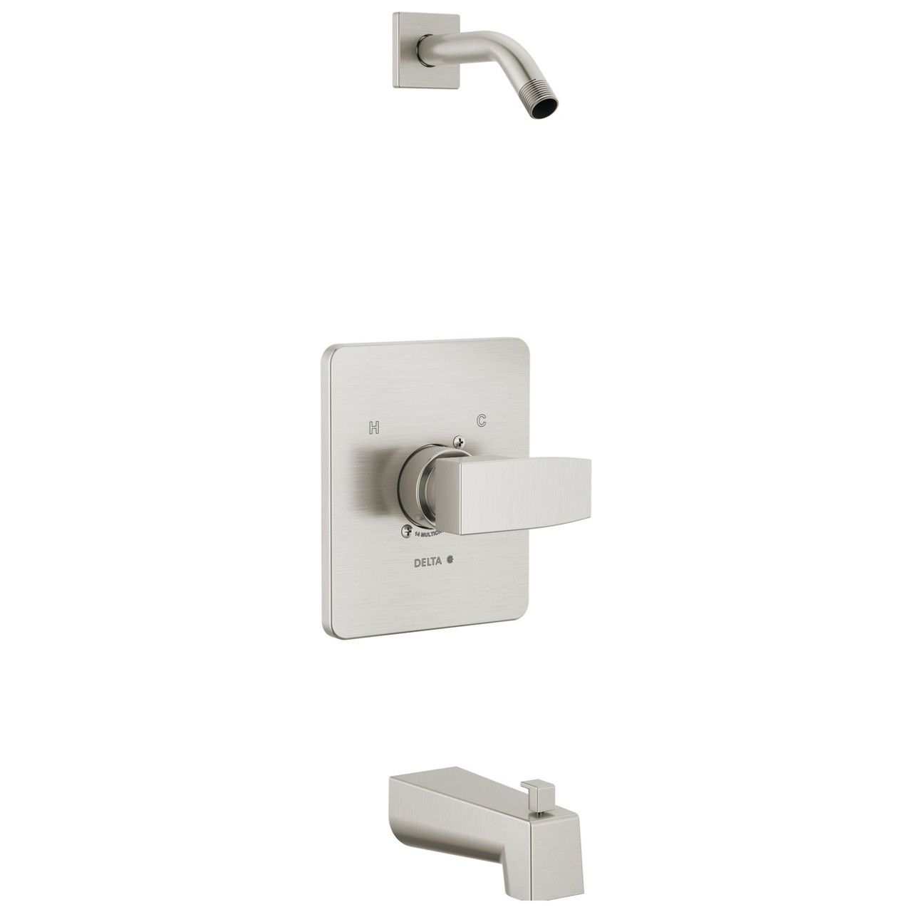 T14467-SSLHD-PP Modern Monitor 14 Series Tub & Shower Trim Less Head, Stainless