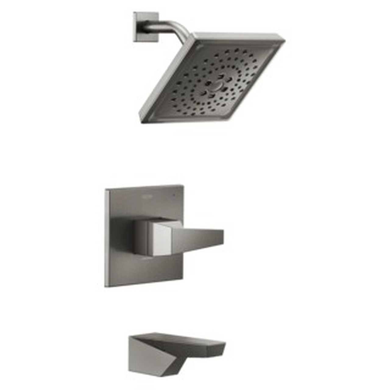 T14443-KS-PR Trillian 14 Series H2Okinetic Tub Shower Trim, Lumicoat Black Stainless