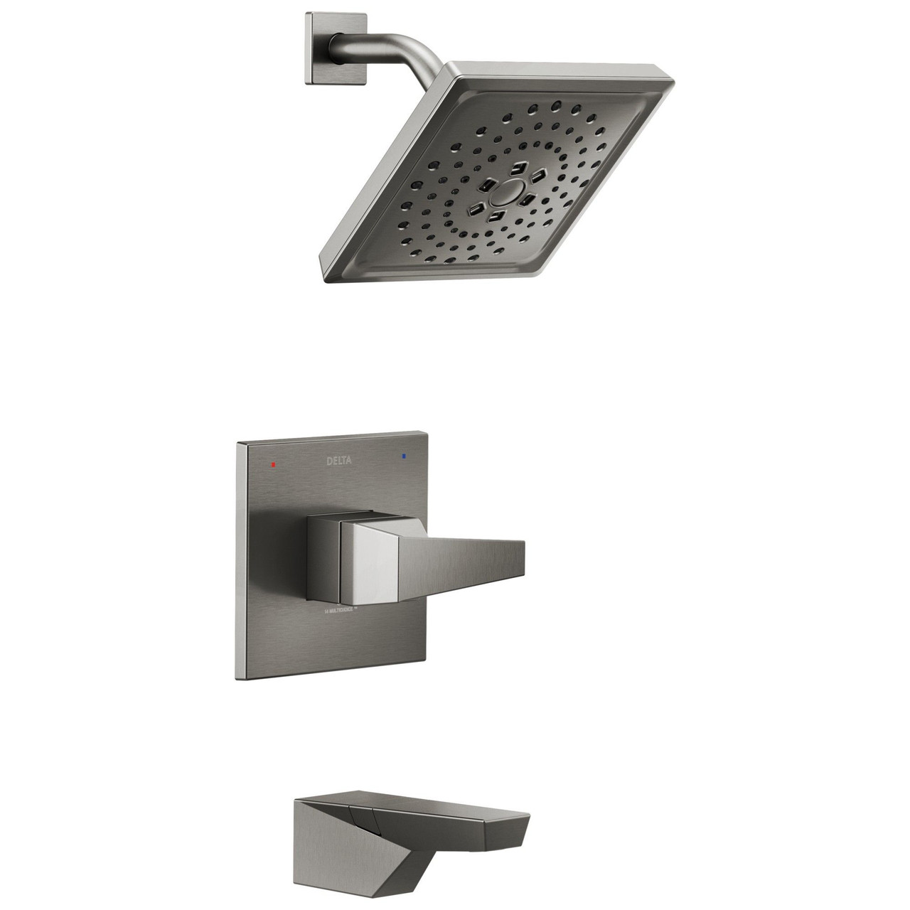 T14443-KS-PR Trillian 14 Series H2Okinetic Tub Shower Trim, Lumicoat Black Stainless
