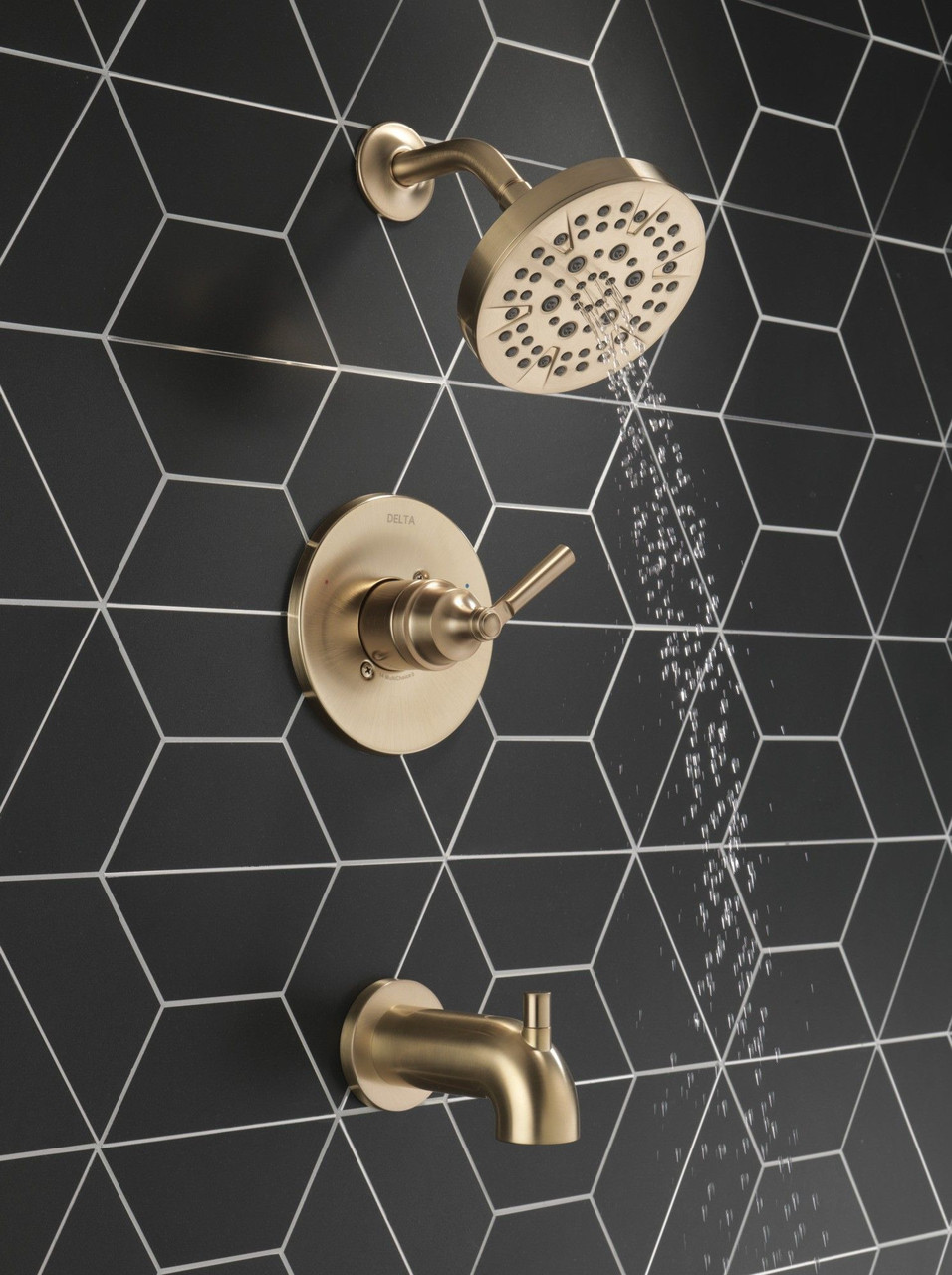 T14435-CZ SAYLOR Monitor 14 Series Tub & Shower Trim, Champagne Bronze