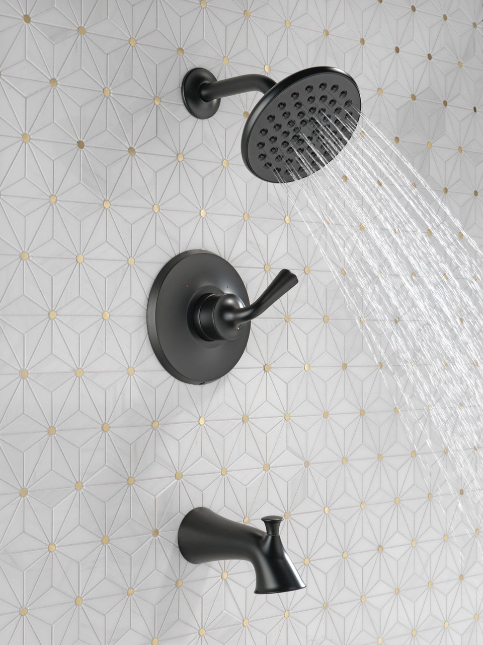 T14433-BL Kayra Monitor 14 Series Tub & Shower Trim, Matte Black