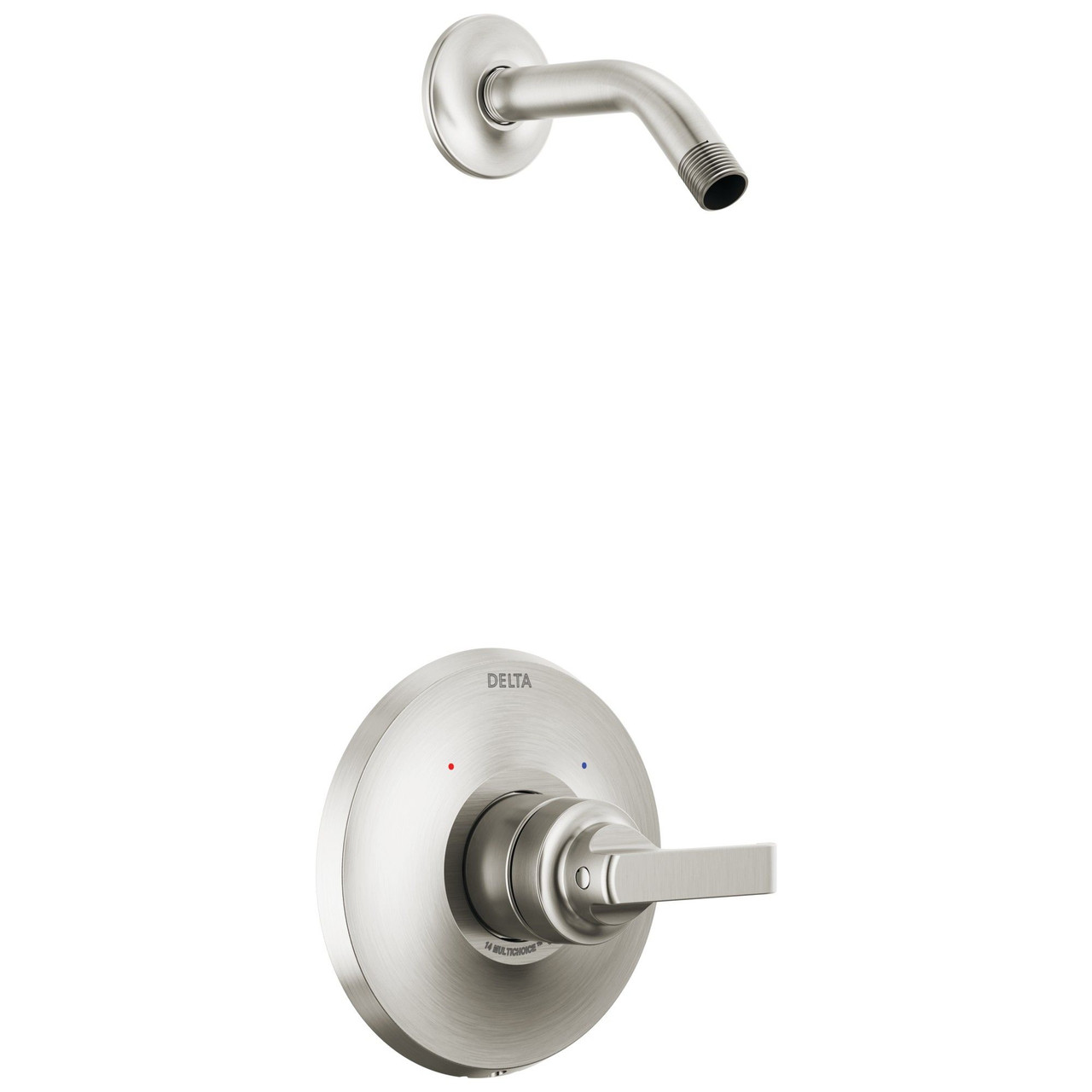 T14289-SS-PR-LHD Tetra 14 Series Shower Trim Less Head, Lumicoat Stainless