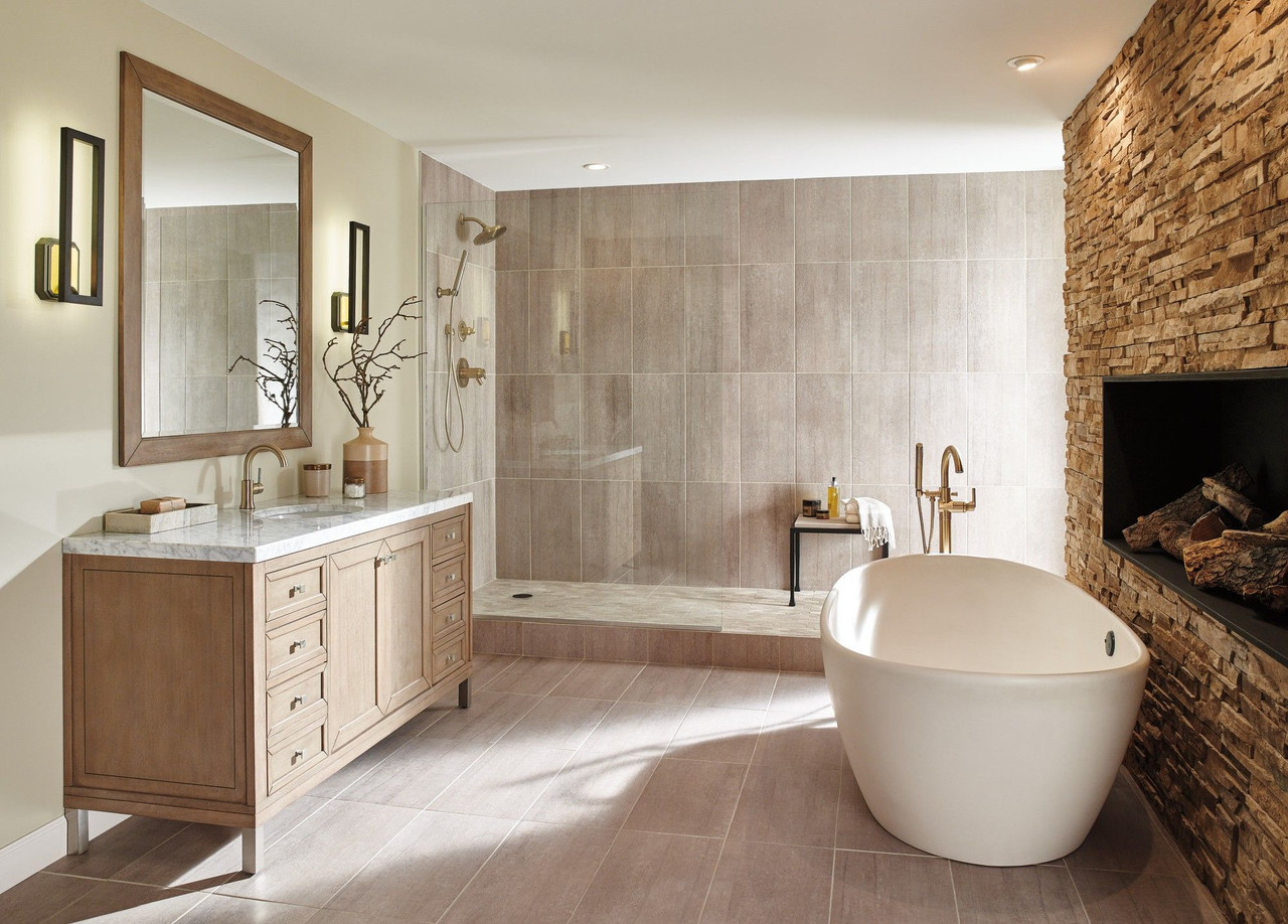 T17T459-CZH2O Trinsic TempAssure 17T Series H2Okinetic Tub & Shower Trim, Champagne Bronze