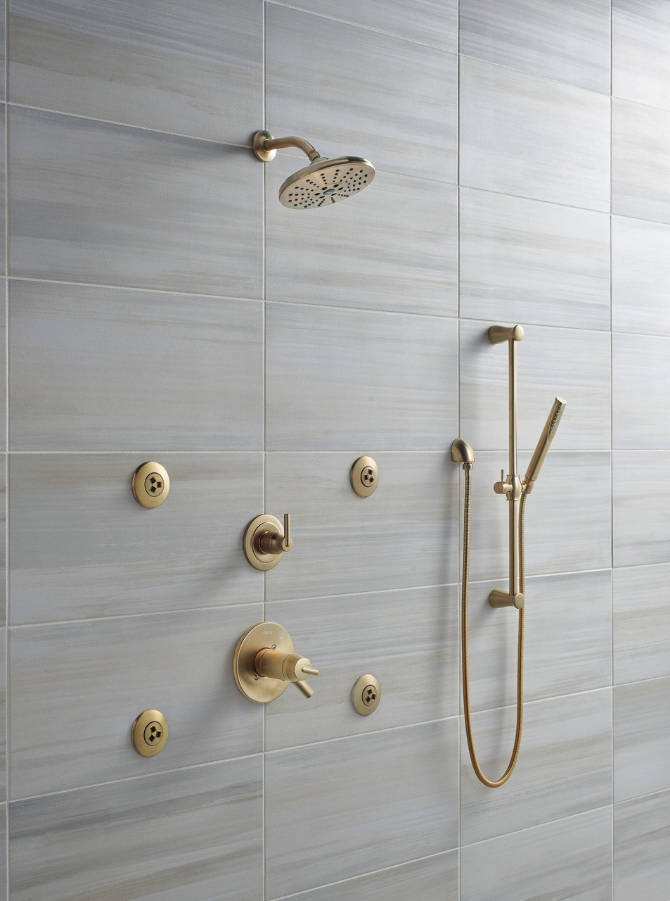 T17T259-CZH2O Trinsic TempAssure 17T Series H2Okinetic Shower Trim, Champagne Bronze
