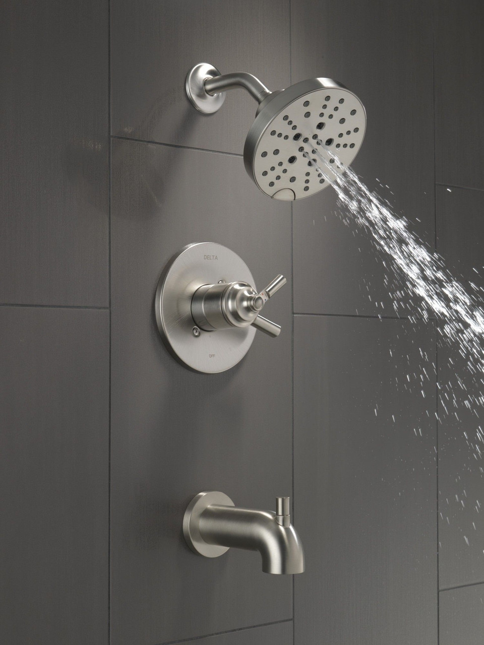 T17435-SS SAYLOR Monitor 17 Series Tub & Shower Trim, Stainless