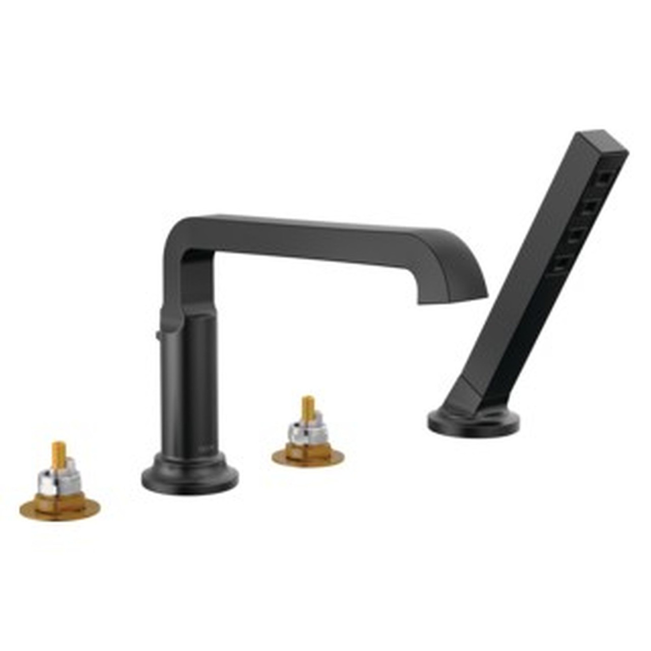 T4789-BLLHP Tetra Delta Tetra Roman Tub Trim with Hand Shower, Matte Black