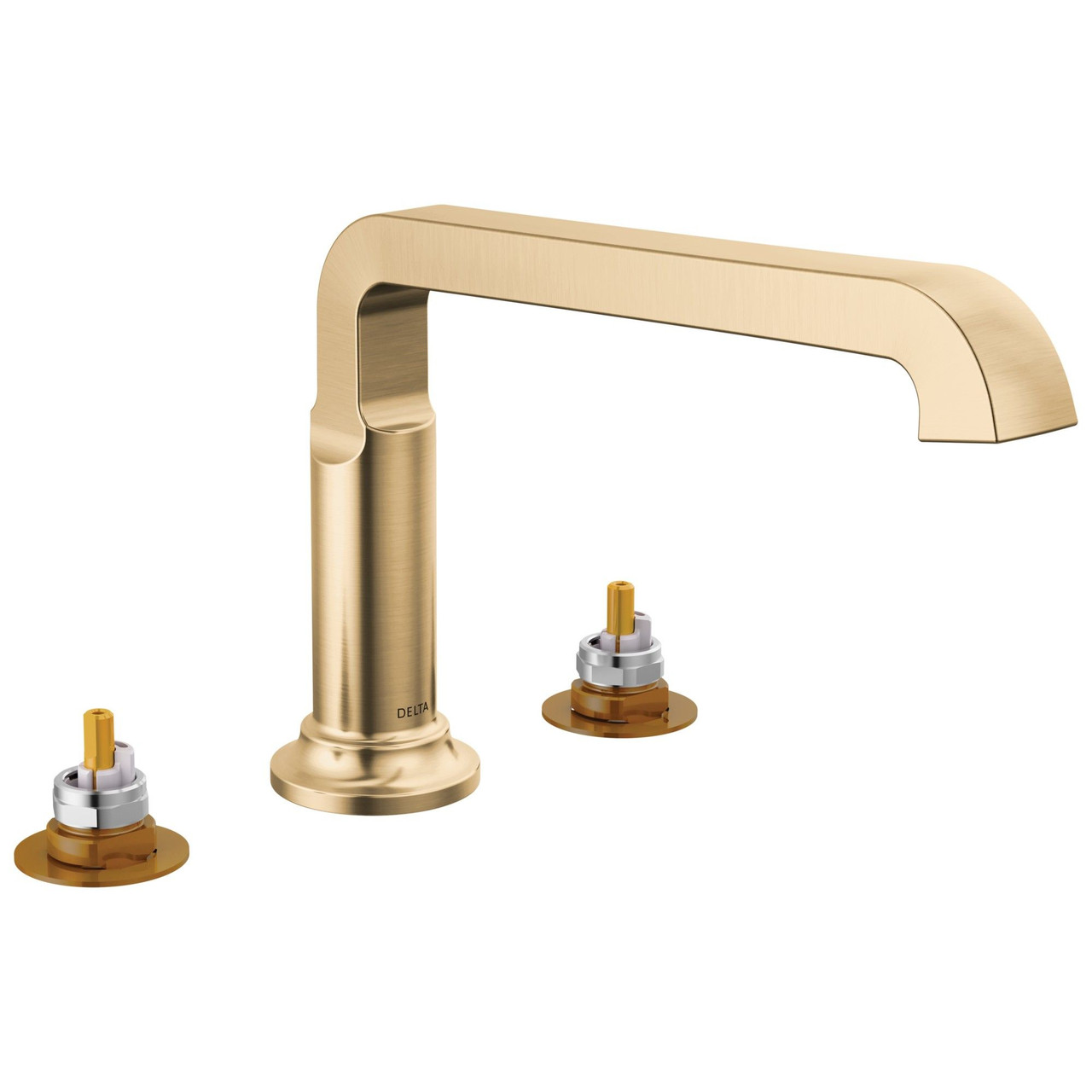 T2789-CZ-PR-LHP Tetra Delta Tetra Roman Tub Trim, Lumicoat Champagne Bronze