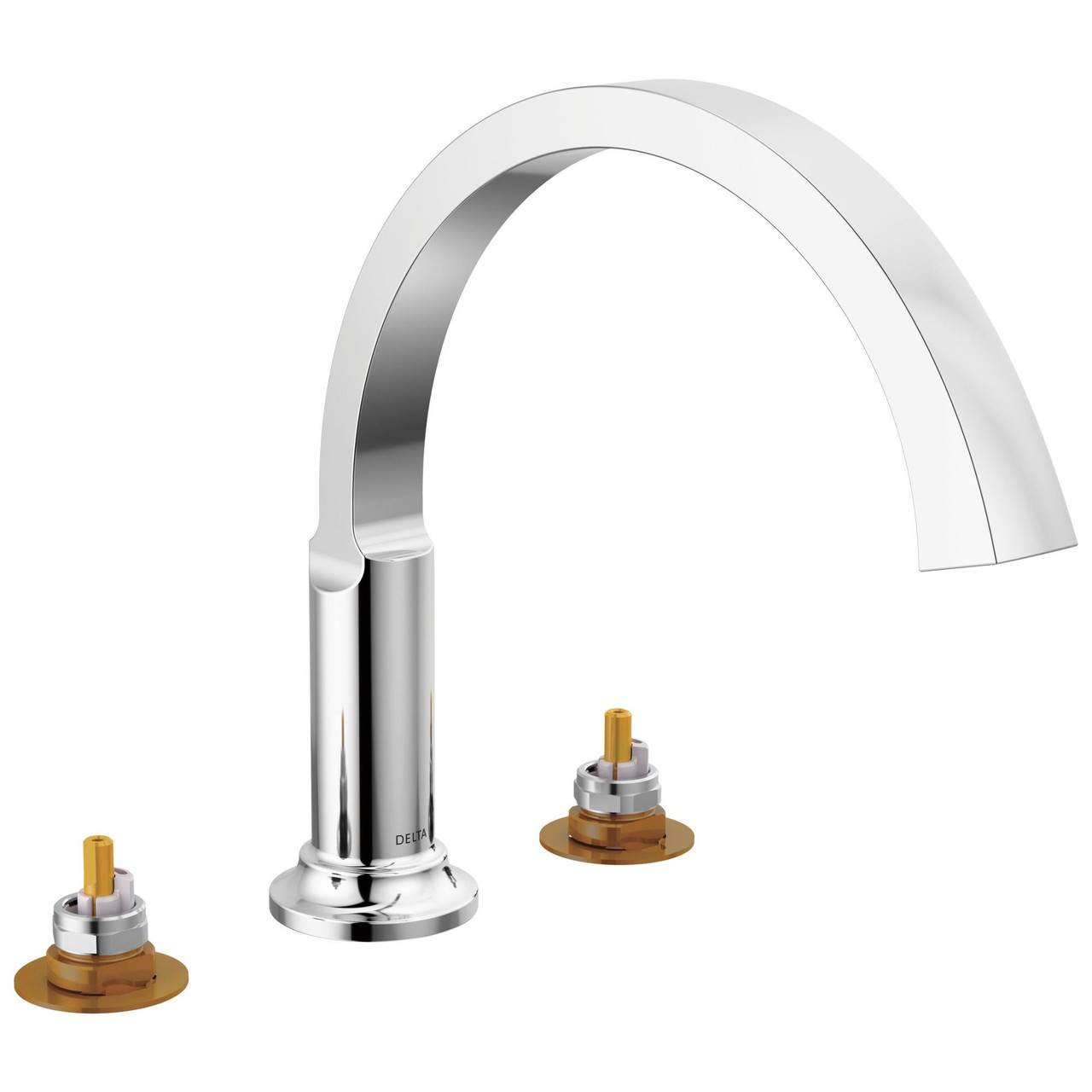 T2788-PR-LHP Tetra Delta Tetra Roman Tub Trim, Lumicoat Chrome