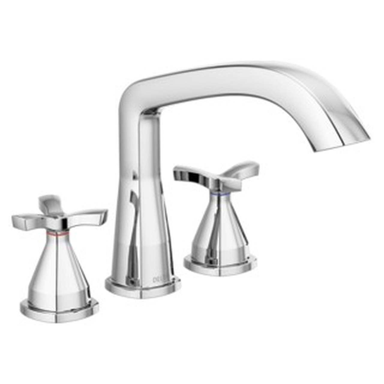 T27766 Stryke Delta Stryke Three Hole Roman Tub Trim, Chrome