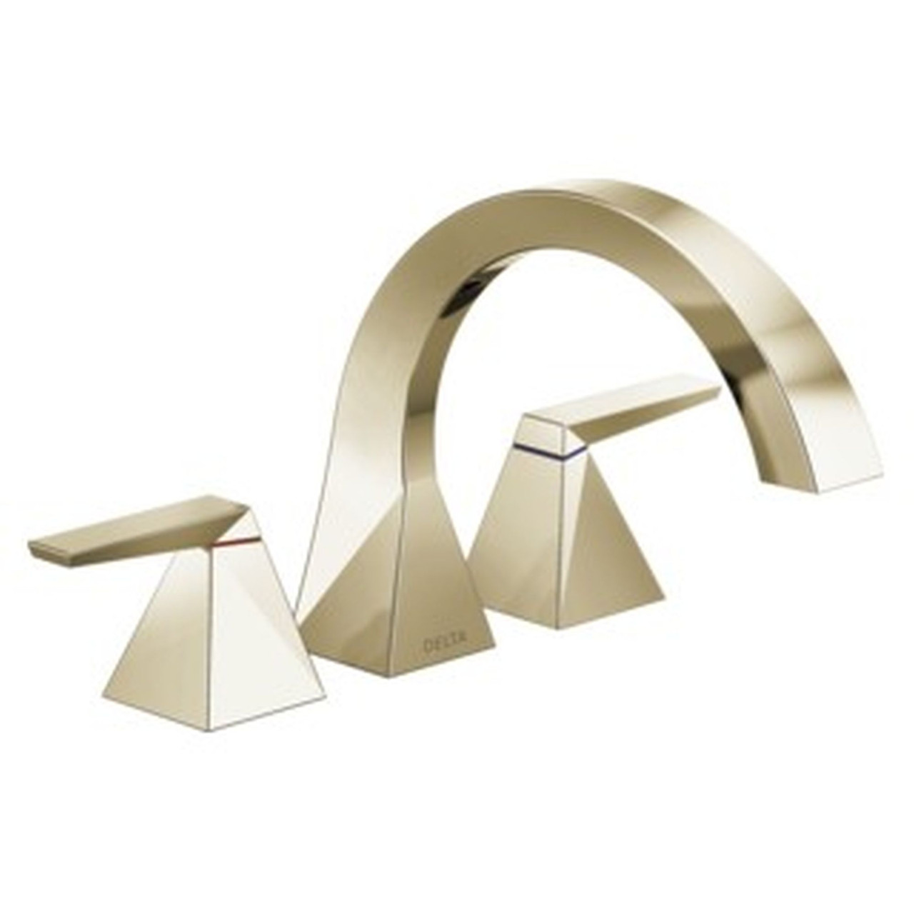 T2746-PN-PR Trillian Delta Trillian Two-Handle Roman Tub Trim, Lumicoat Polished Nickel