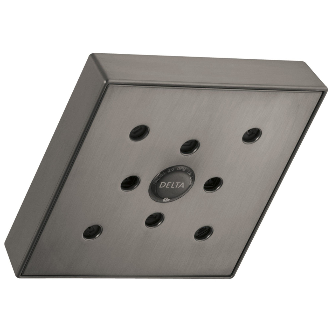 RP70171KSPR Universal Showering Components H2Okinetic Single-Setting Raincan Shower Head, Lumicoat Black Stainless