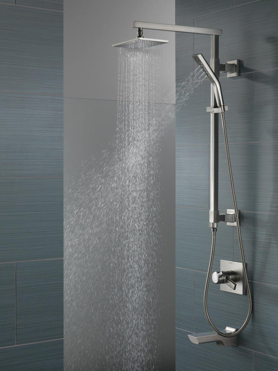 RP62955SSPR Universal Showering Components Single-Setting Raincan Shower Head, Lumicoat Stainless