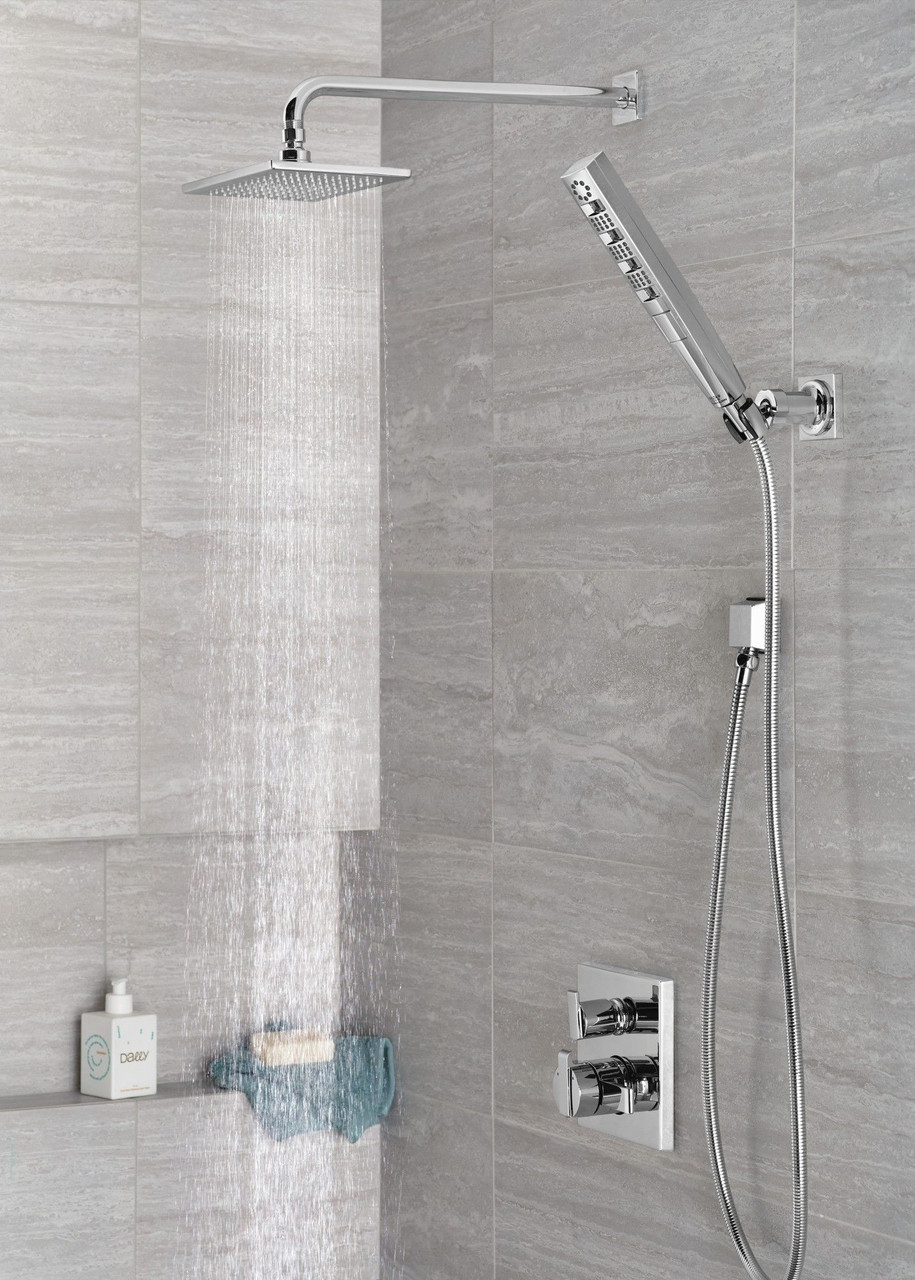 RP62955PR Universal Showering Components Single-Setting Raincan Shower Head, Lumicoat Chrome