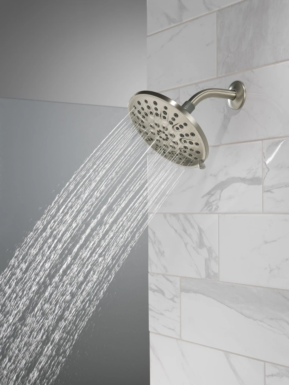 75617SN Universal Showering Components 4 Setting Shower Head, Spotshield Brushed Nickel