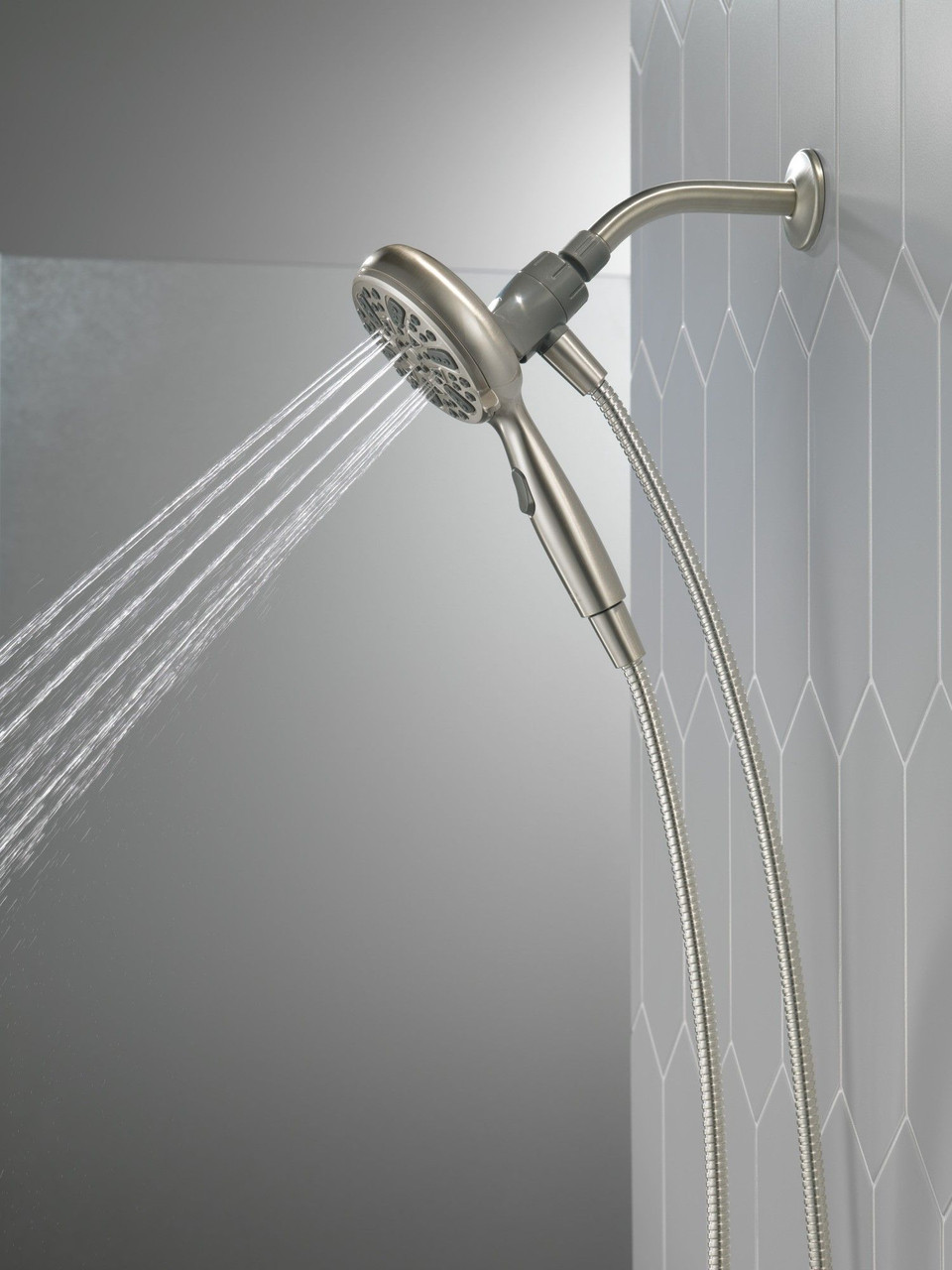 75609SN Universal Showering Components 6-Setting SureDock Magnetic Hand Shower, Satin Nickel