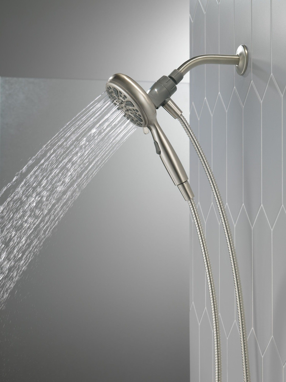 75609SN Universal Showering Components 6-Setting SureDock Magnetic Hand Shower, Satin Nickel