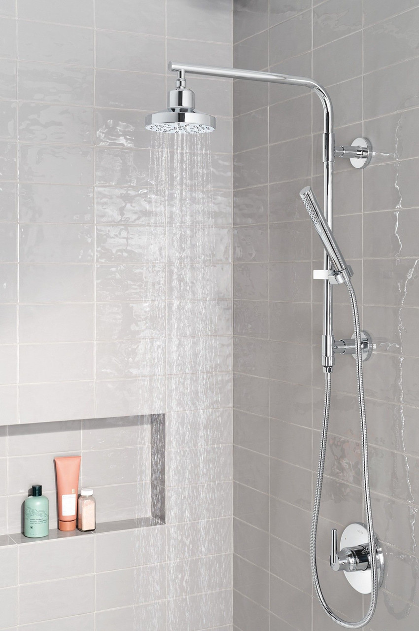 58810-PR Universal Showering Components Emerge 18" Round Shower Column, Lumicoat Chrome