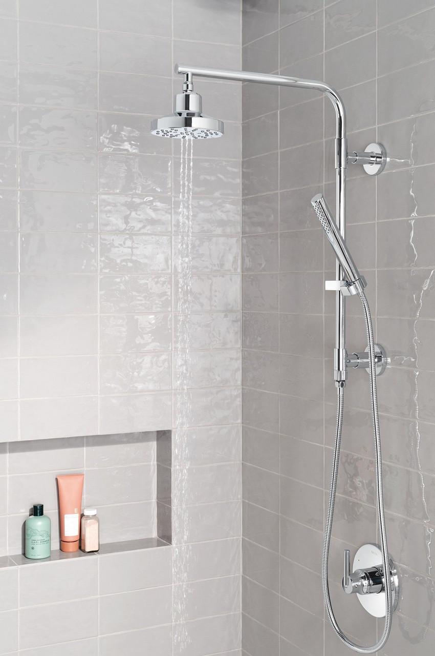 58810-PR Universal Showering Components Emerge 18" Round Shower Column, Lumicoat Chrome