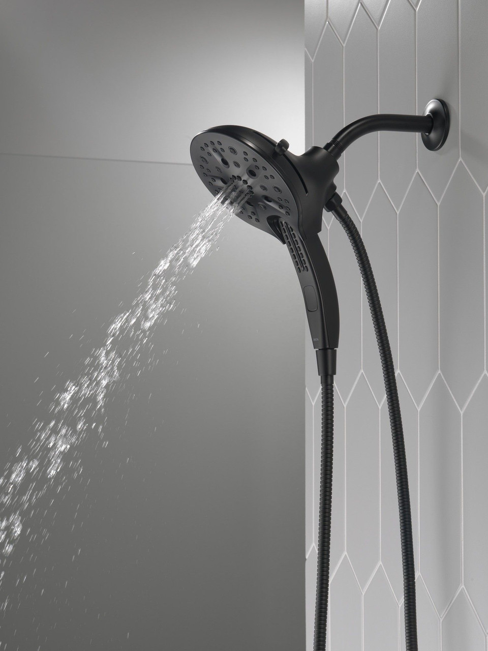 58620-BL25-PK Universal Showering Components In2ition H2Okinetic 5-Setting Two-in-One Shower, Matte Black