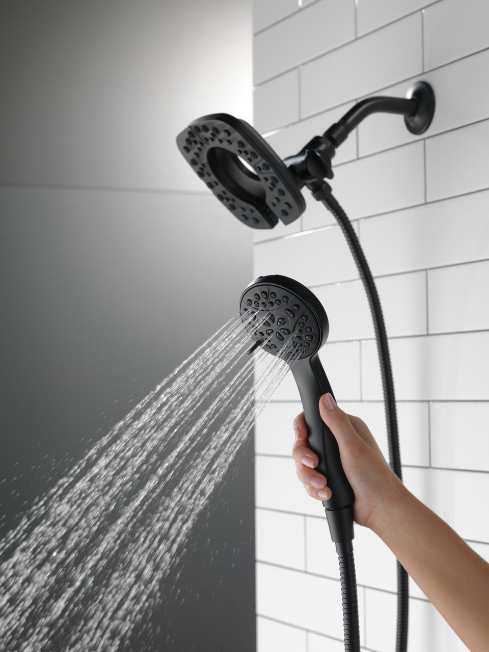 Delta 58498-BL Universal Showering Components In2ition HSSH 1.75 GPM 4-Setting, Matte Black
