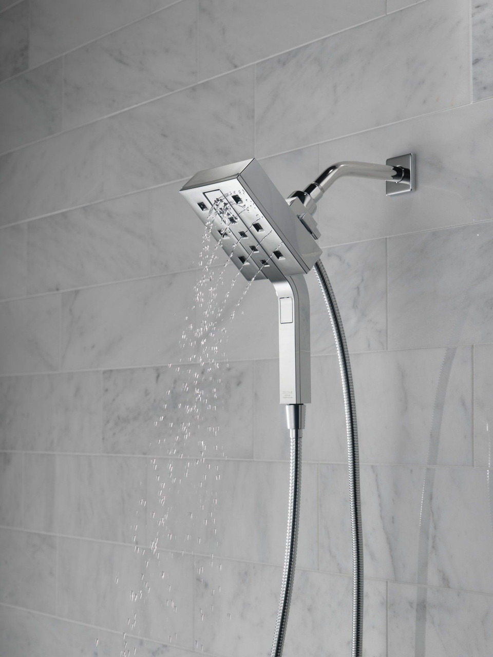 Delta 58473-PR Universal Showering Components H2Okinetic In2ition 4-Setting Two-in-One Shower, Lumicoat Chrome