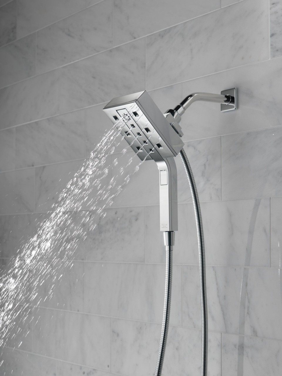 Delta 58473-PR Universal Showering Components H2Okinetic In2ition 4-Setting Two-in-One Shower, Lumicoat Chrome