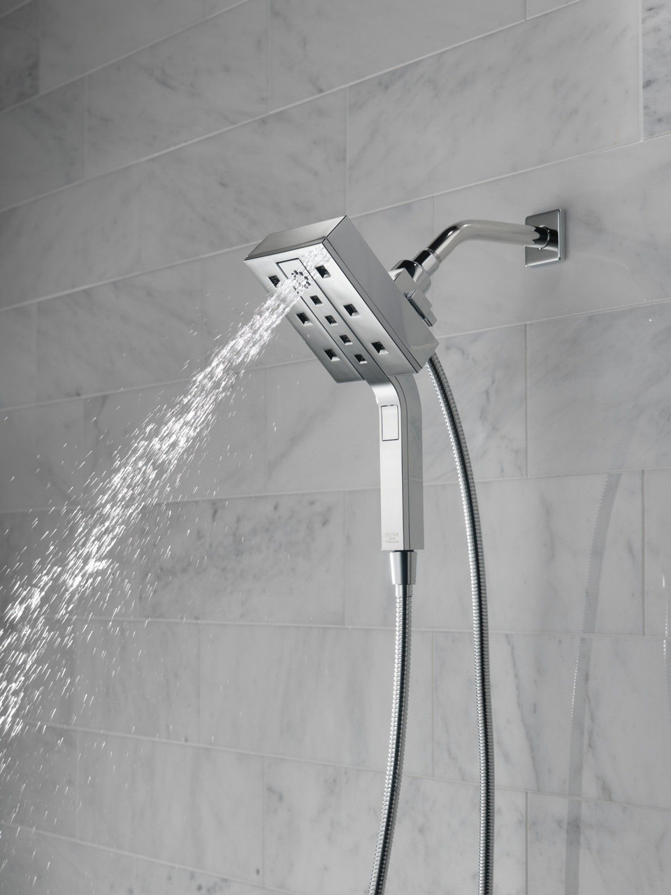 58473-PR Universal Showering Components H2Okinetic In2ition 4-Setting Two-in-One Shower, Lumicoat Chrome