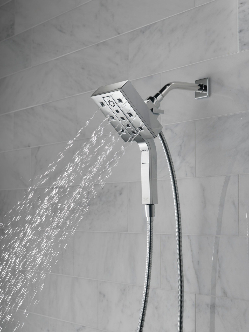 58473-PR Universal Showering Components H2Okinetic In2ition 4-Setting Two-in-One Shower, Lumicoat Chrome