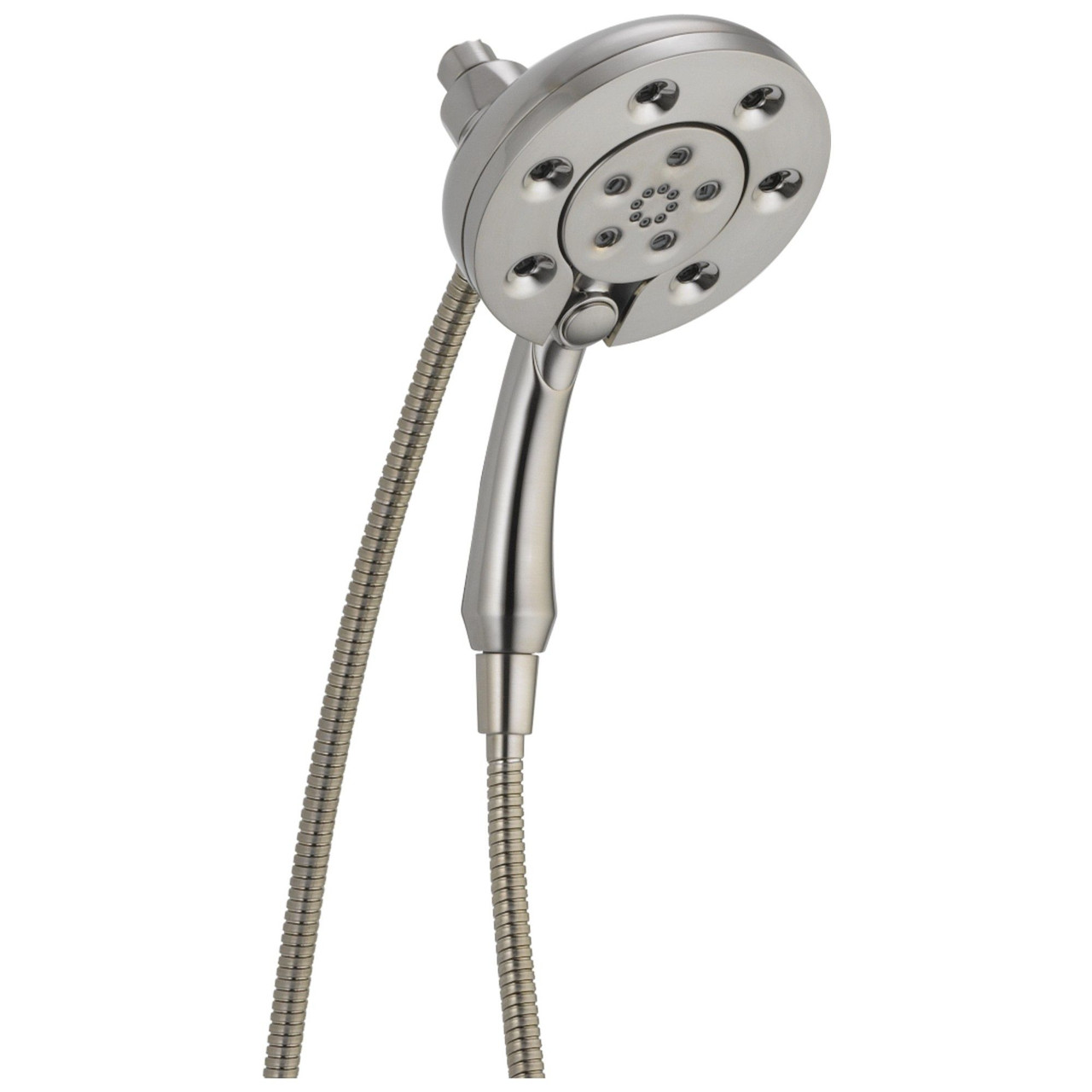 58472-SS-PR Universal Showering Components H2Okinetic In2ition 4-Setting Two-in-One Shower, Lumicoat Stainless