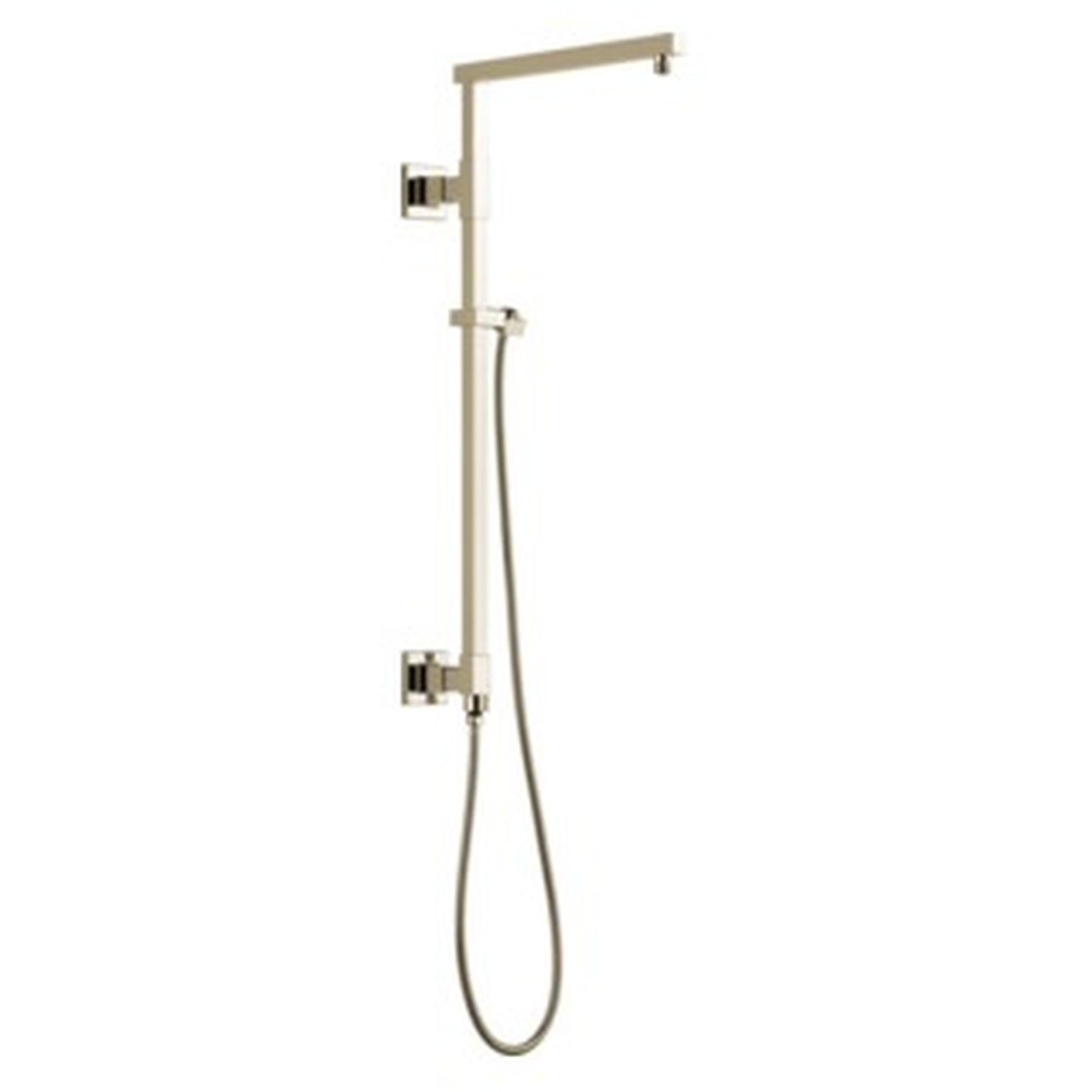 58420-PN-PR Universal Showering Components Emerge 26" Angular Shower Column, Lumicoat Polished Nickel