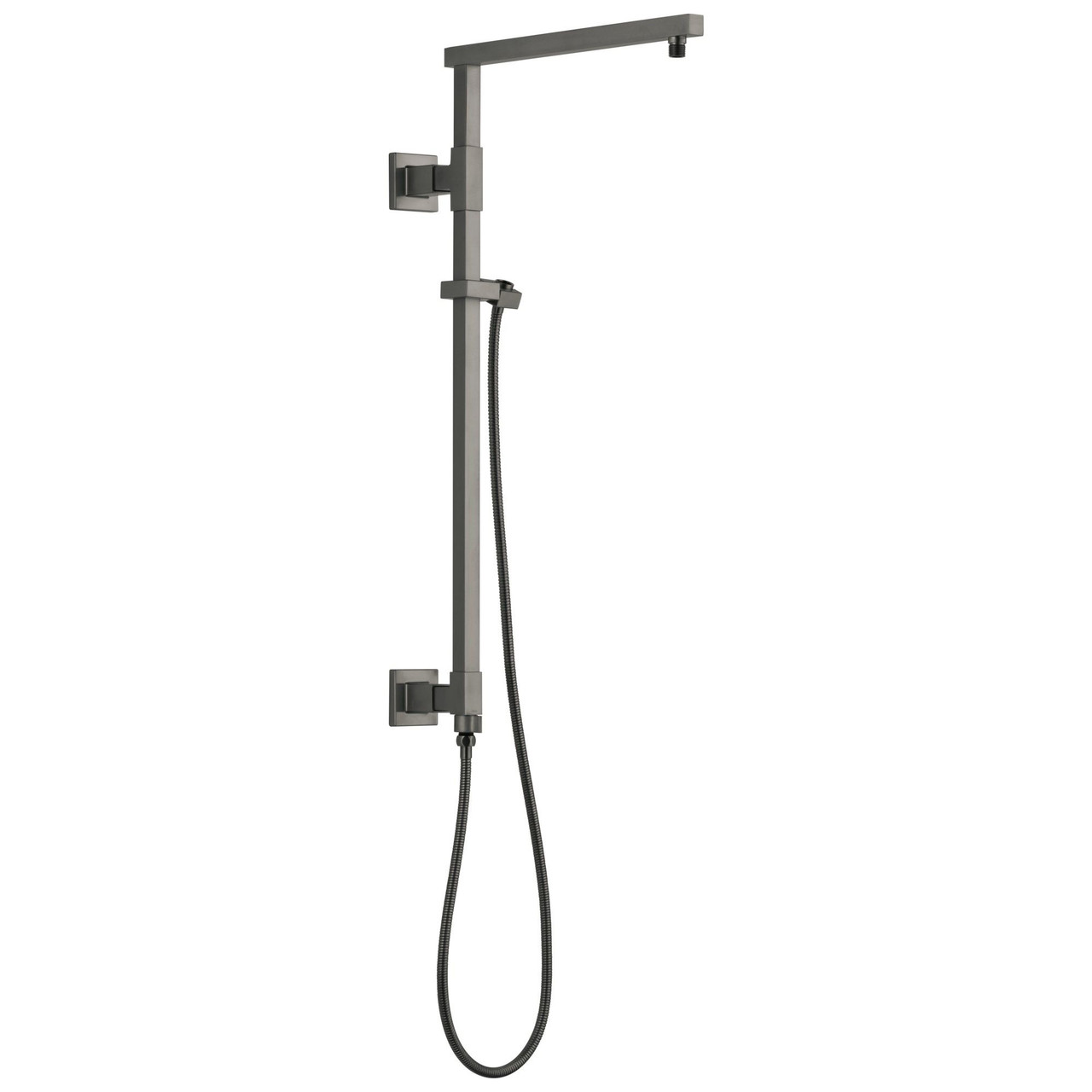 58420-KS-PR Universal Showering Components Emerge 26" Angular Shower Column, Lumicoat Black Stainless