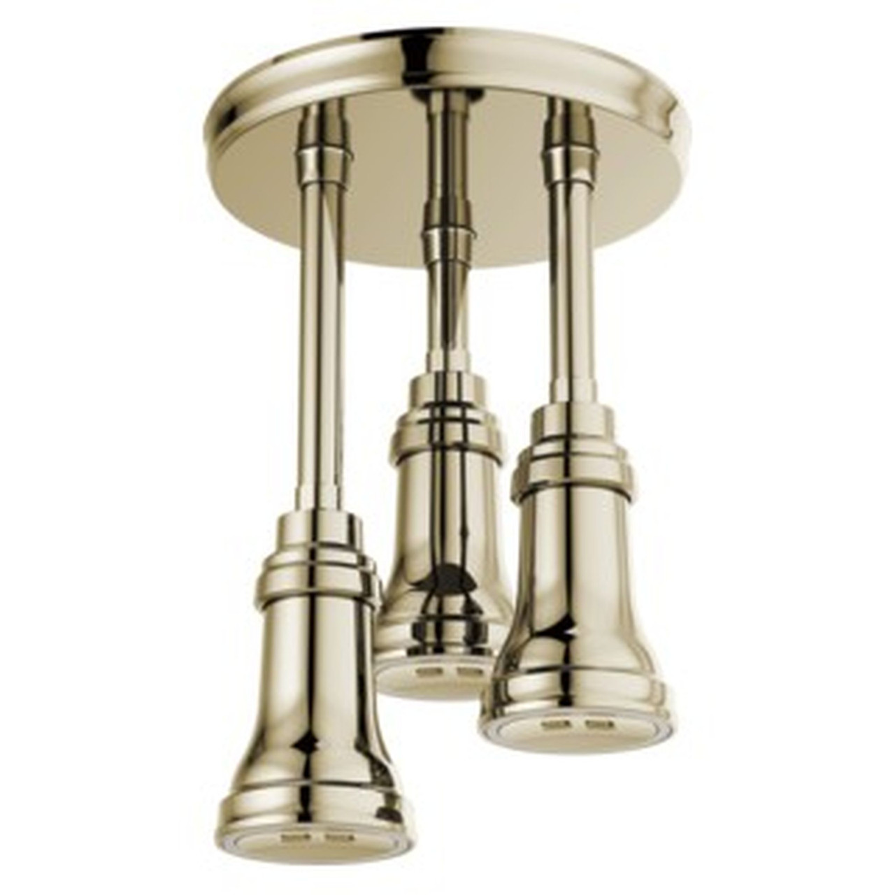Delta 57190-PN25-L Universal Showering Components H2Okinetic Pendant Raincan Shower Head with LED Light, Polished Nickel