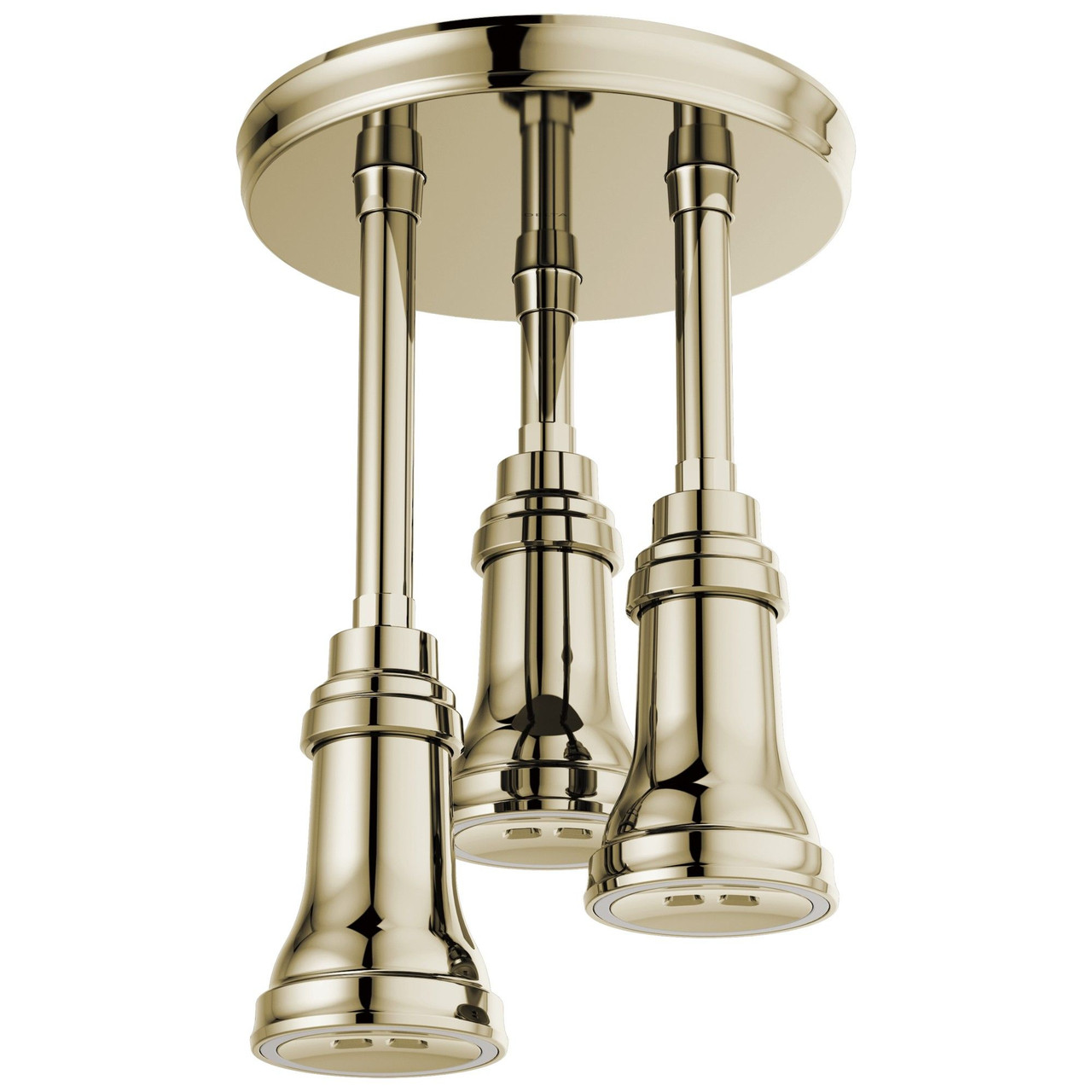 Delta 57190-PN25-L Universal Showering Components H2Okinetic Pendant Raincan Shower Head with LED Light, Polished Nickel